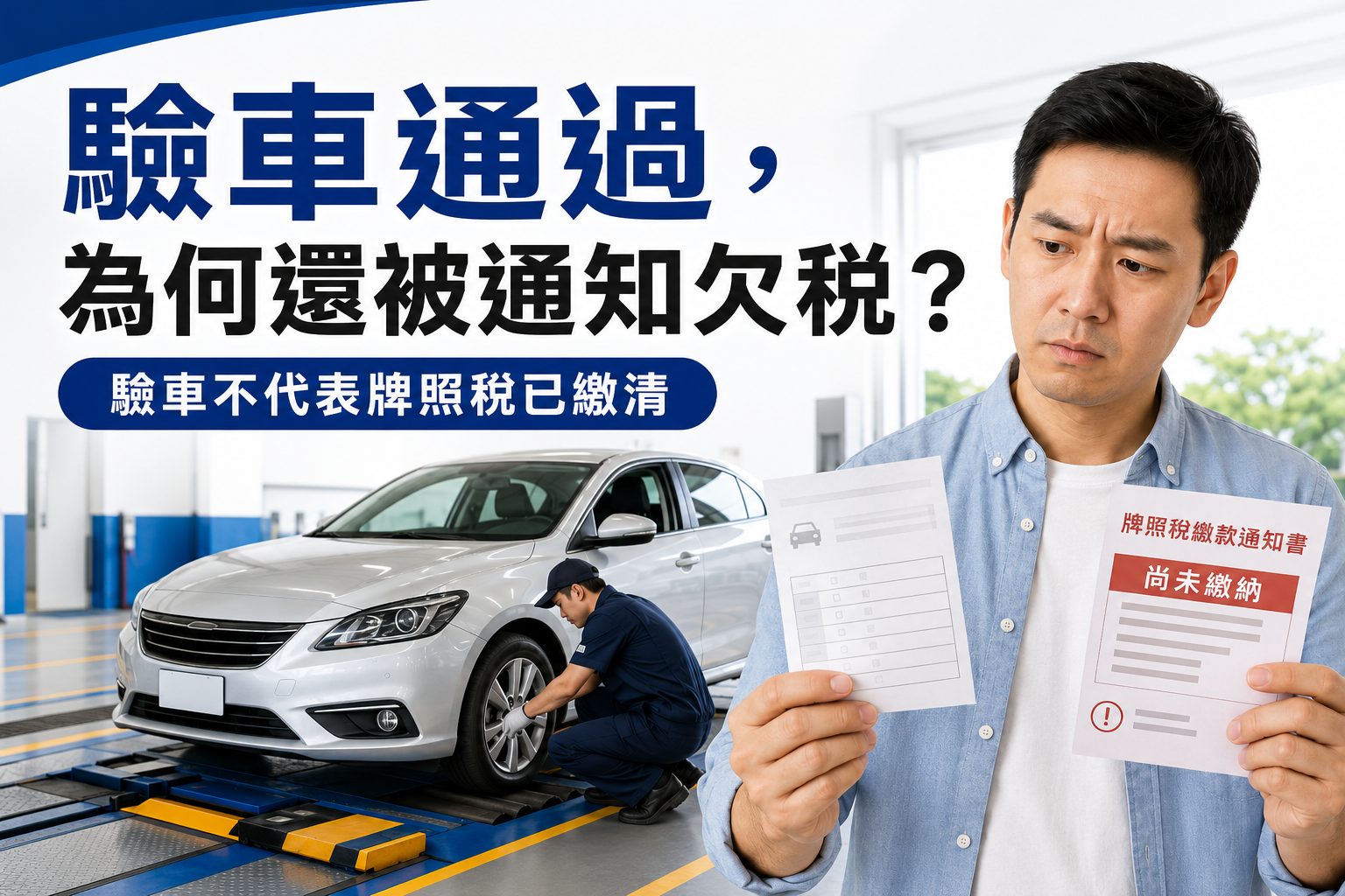 已完成汽車定期驗車，為什麼還會被通知欠繳牌照稅？